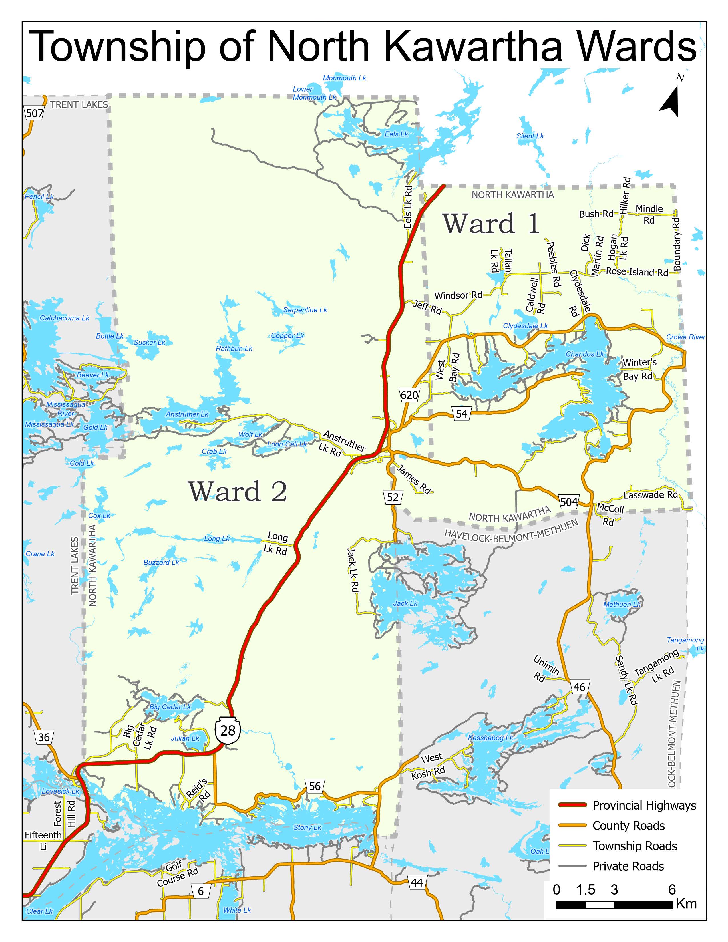 Township of North Kawartha Ward Map
