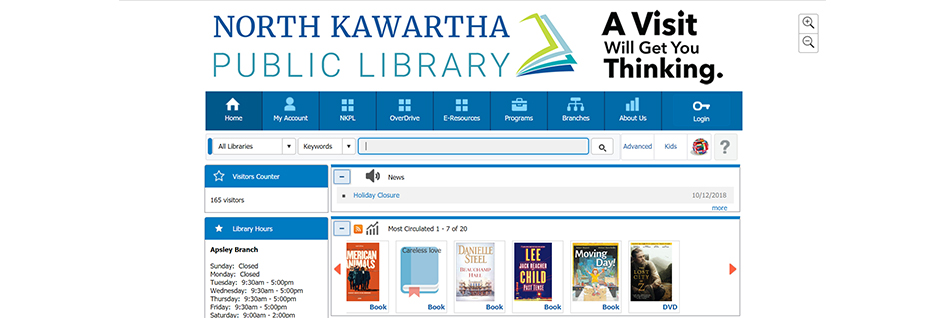 Screen Shot of OPAC